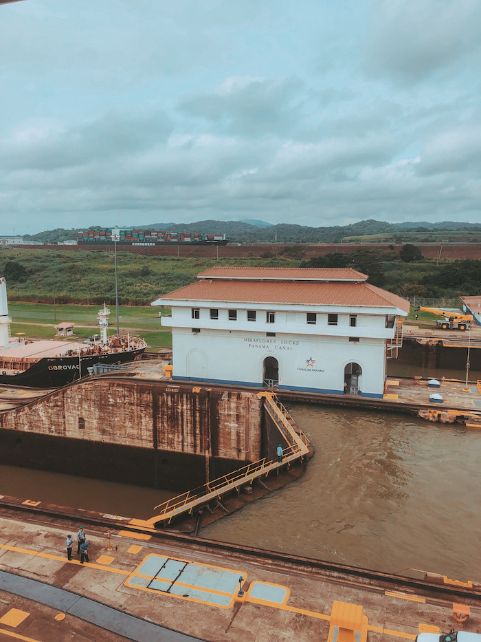 Miraflores locks Panama canal