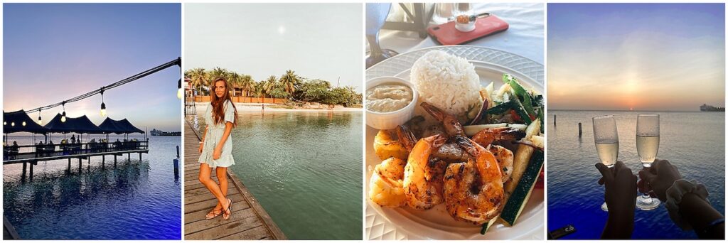 restaurant on a pier over the ocean